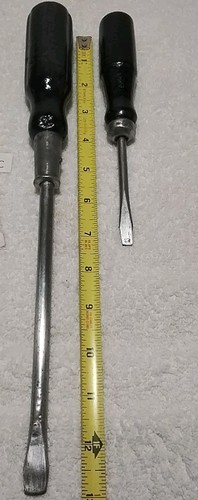 2pc GREAT NECK STRAIGHT BLADE SCREWDRIVER HANDLE SET  13"×1/2" & 7"× 1/4" BLADE - Picture 6 of 6