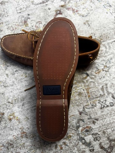 Polo Ralph Lauren Merton Leather Boat Shoes Tan, UK 9, EUR 43 - Picture 4 of 6