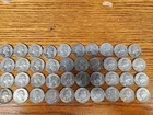 Lot of 40 different dates silver Washington quarters 1932-1964