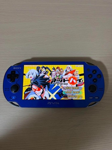 Sony PS Vita PCH1000 Console Blue 8GB memory card Game Software NETHIGH Set USED - Picture 4 of 6