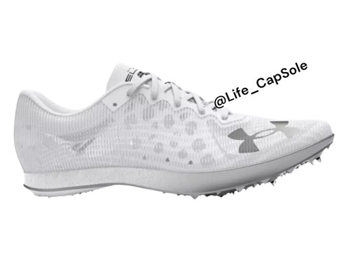 Größe 11 Under Armour Shakedown Elite 2 Track Spikes weiß grau 3027568-100 NEU - Bild 3 von 11