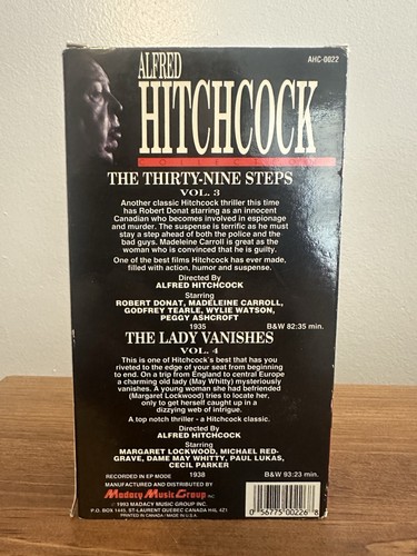 Alfred Hitchcock The Lady Vanishes / The Thirty Nine Steps VHS Two Pack - Picture 3 of 4
