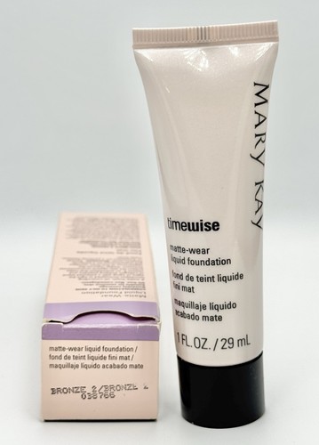 Mary Kay TIMEWISE Matte-Wear Liquid Foundation Bronze 2 Combine To Oil NIB - Picture 6 of 6