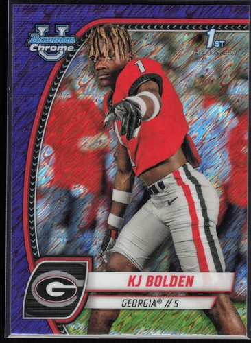 2024 Bowman University cromo KJ dorado púrpura refractor brillante #115 - Imagen 1 de 2