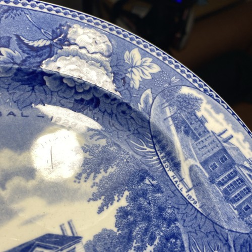 Wedgwood Abbot Academy Centennial 9 3/4" blue historical plate 1929 Abbot Ball - Picture 10 of 11