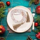 Wood Bead Garland with Tassel Farmhouse Hanging Beaded Garland Hanging Ornament