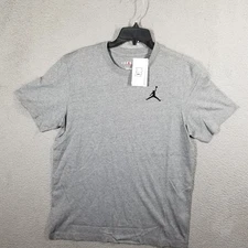 Jordan Shirt Mens Medium Gray Nike Air Jordan Embroidered Jumpman T-Shirt