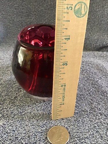 Glass Skull Candle Holder RED ART GLASS Halloween Skeleton Goth Decor - Picture 5 of 15