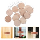  50pcs Round Wooden Slices With 50 Iron Set For Birthday Reminder Hanging Wooden