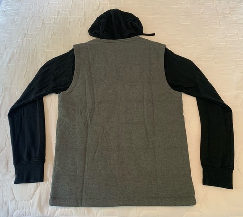 Chaqueta de golf Travis Mathew Scavenger gris negra con cremallera completa para hombre talla pequeña - Imagen 7 de 11