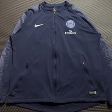 PARIS SAINT-GERMAIN PSG NIKE JACKET 2018-19 FUTBOL TRAINING WARMUPS NAVY BLUE