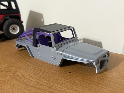 Axial SCX24 Jeep LJ Pickup Body And Chassis Kit. (silver And Purple) - Picture 4 of 4