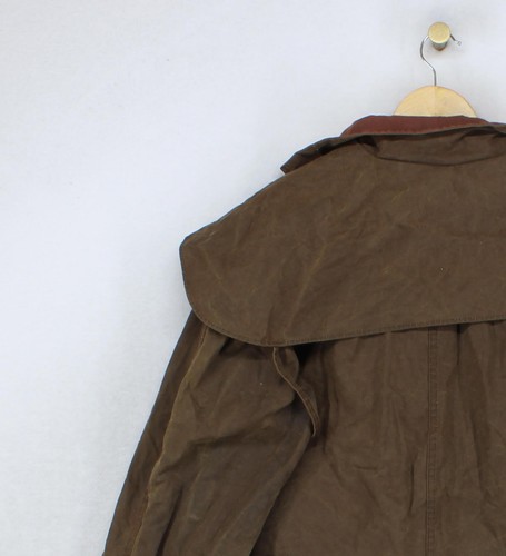 Vintage Drizabone Waxed Riding Coat Mens Size XS Brown Trench Overcoat - Picture 11 of 14