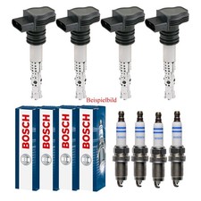 4x BERU Zündspule +4x BOSCH Zündkerze für Honda Civic VII Hatchback EU EP EV