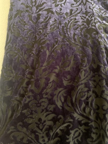 eci Damen lila Samt Ausbrenner Glockenärmel Kleid Whimsigoth Y2K Boho M Club - Bild 11 von 13