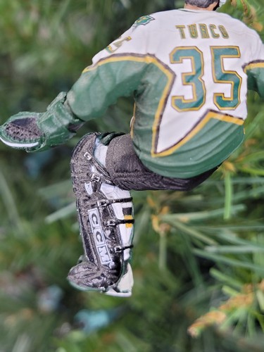 Marty Turco Dallas Stars Hockey NHL Xmas Tree Ornament Holiday vtg Jersey #35 - Picture 14 of 16
