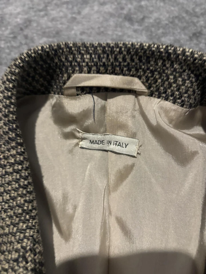 Vestimenta Blazer Mens 42R Brown Houndstooth Wool Blend Made in Italy EU 52 - Image 3 of 4