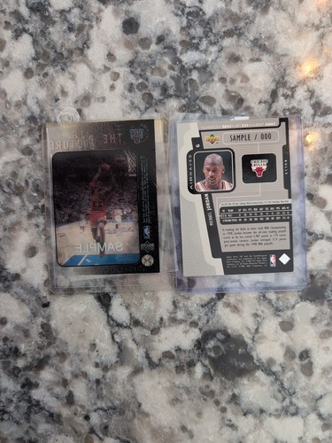SAMPLE RARE Michael Jordan 2 Card Lot Acetate/Clearly & Holo - Picture 18 of 24