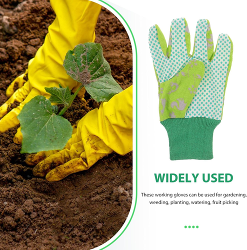 SUPVOX Kids Gardening Gloves,1 Pair Children Yard Work Glove Rubber Coated Ga... - Picture 4 of 12