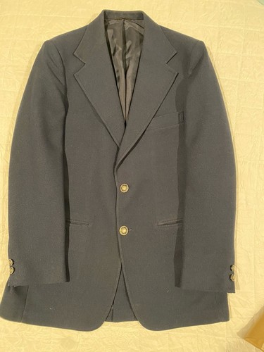 Blazer Abrigo Deportivo Vintage Sears Azul Marino Talla 40L Años 70 Usado Excelente - Imagen 1 de 7