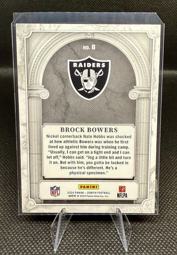 Brock Bowers - 2024 Panini Zenith - #8 (RC) Z Marquee - Las Vegas Raiders - Picture 2 of 2