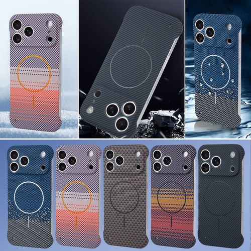 Für iPhone 17 Pro Max 17Air 16 15 14 13 Faser Textur Magnet Rahmenlos Hülle  - Bild 1 von 23