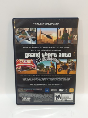 Grand Theft Auto: San Andreas (Sony PlayStation 2, 2004) Disk and case, tested. - Picture 2 of 7