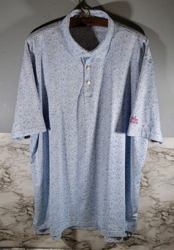 Polo Peter Millar Summer Comfort Blanco Azul / Para Hombre Talla XL - Imagen 1 de 9