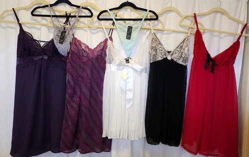 Size S Lingerie Lot, Babydoll Chemise Slip: Victoria's Secret, INC, Tart Noir - Bild 10 von 10