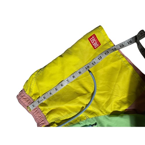 Diesel Color Block Badehose Shorts Strand Pool Kordelzug bunt Größe S/M - Bild 7 von 10
