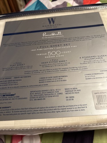 Wamsutta komplettes Lakenset neu in Verpackung gestreift - Bild 3 von 3