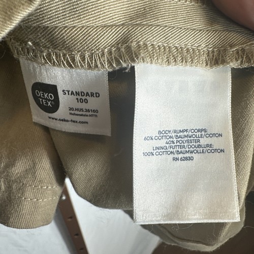 Lands End Khaki Middle School Skorts Size 6 Side Zipper Back Slit - Picture 3 of 6