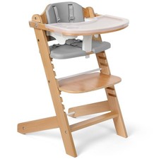 3-in-1 Convertible Natural Wooden High Chair for Babies  Toddlers 3-Tier Rem...