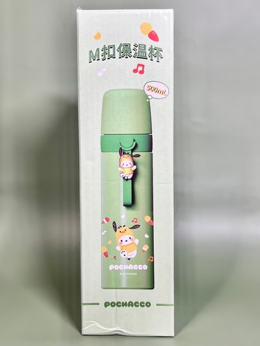 Cute Pochacco Thermos Water Green Bottle Flask 500ml / 16.9oz Sanrio - Picture 2 of 2