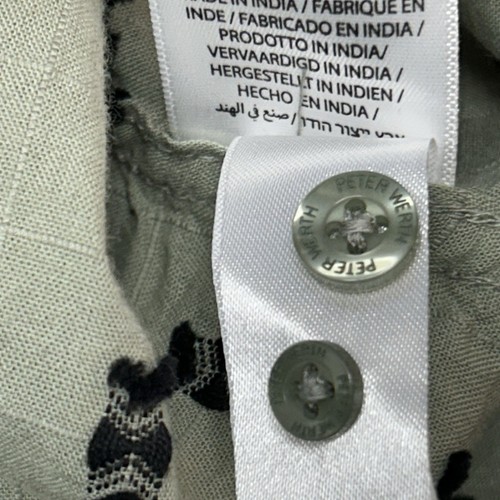 Peter Werth London Shirt Men's Medium Short Sleeve 100% Cotton Lightweight Green - 第 13/13 張圖片