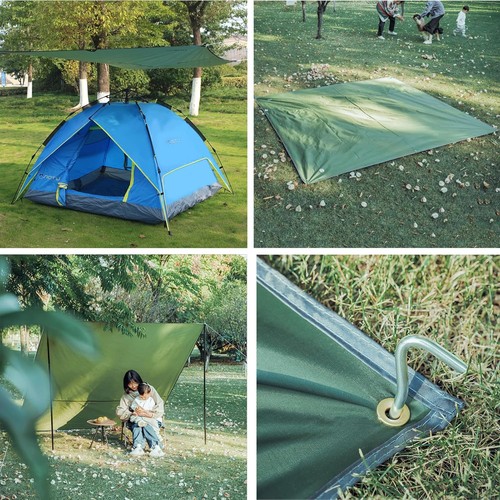 Azarxis wasserdichte Camping Zelt Plane Hängematte Regen 5 x 7 ft, #01 Armeegrün  - Bild 9 von 11
