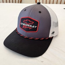 Chevrolet Racing Snap Back Hat Baseball cap red black and white lightly used