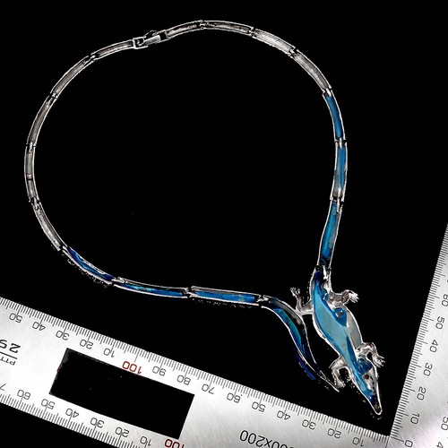 925 Sterling Silver Necklace Turquoise Ruby Marcasite Gemstone Jewelry 16inches - Picture 3 of 13