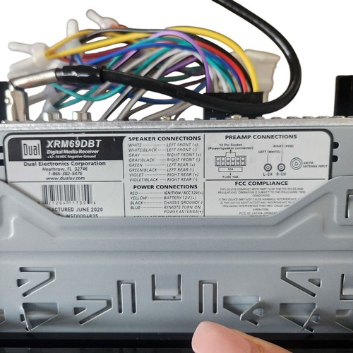 Dual XRM69DBT Mechless Car Stereo Receiver with Bluetooth and USB Connectivity - Picture 6 of 6