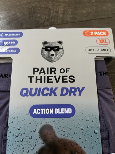 4 Pairs Quick Dry Pair Of Thieves Action Blend Boxer Briefs Size XXL New - Picture 3 of 4