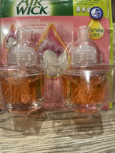 Pck of 2 Air Wick Scented Oil Refill Magnolia & Cherry Blossom Scent New (e) - Picture 4 of 5