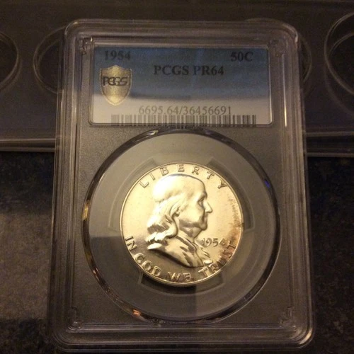 1954 PROOF FRANKLIN HALF DOLLAR  SILVER  NICE COIN