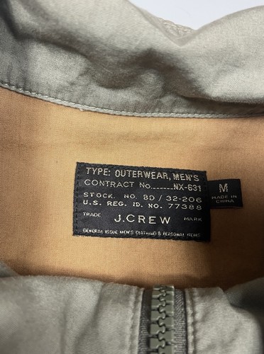 J. Crew NX-631 Military Field Jacket Size M Mens Full Zip Army Vintage - Picture 7 of 7