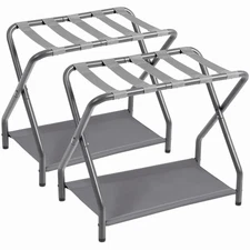 AMHANCIBLE Luggage Rack, Set of 2, Foldable Suitcase Stands for Guest Room, M...