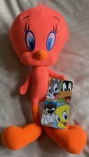 14" Looney Tunes Tweety Bird Hot Pink Plush Stuffed Toy