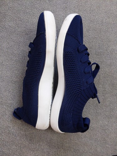 Blue Knit Shoes Womens Size 39 Casual Walking Lightweight Breathable Lace Up - Picture 9 of 11