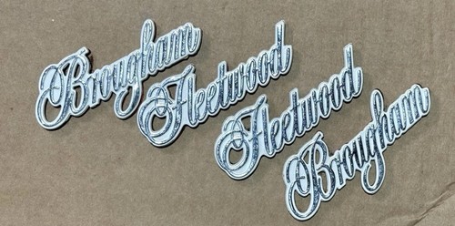2 Sets Fleetwood Brougham 2-Piece Emblem 1982 - 1986 Quarter Panel Metal Emblems - Bild 1 von 3