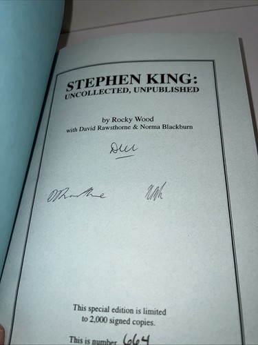 SIGNIERT LIMITIERT Rocky Wood ~ Stephen King nicht gesammelt unveröffentlicht Friedhof Tanz - Bild 9 von 15