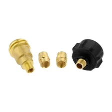 4Pcs Brass QCC1 Propane Gas Fitting Adapter Set with 1/4 Inch NPT Male Thread