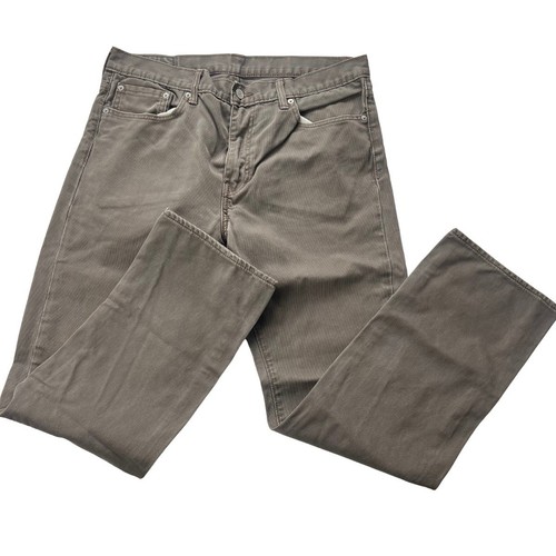 Jeans uomo Levi’s 513 slim dritto velluto a coste marrone oliva taglia 36x32 - Foto 11 di 11